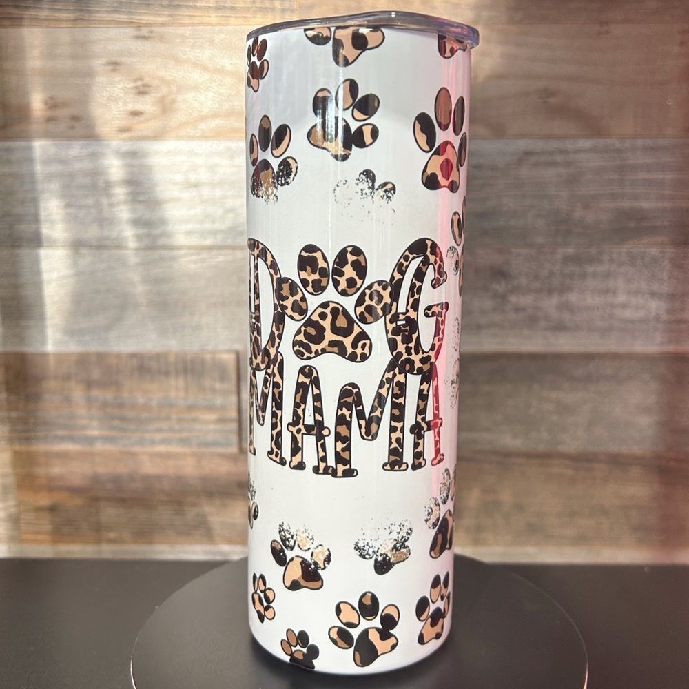 Leopard Print Dog Mama Tumbler 20oz